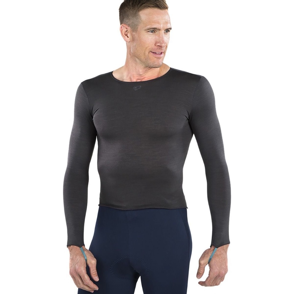 Pearl Izumi Men's Merino L/S Cycling Base Layer - Phantom - Medium